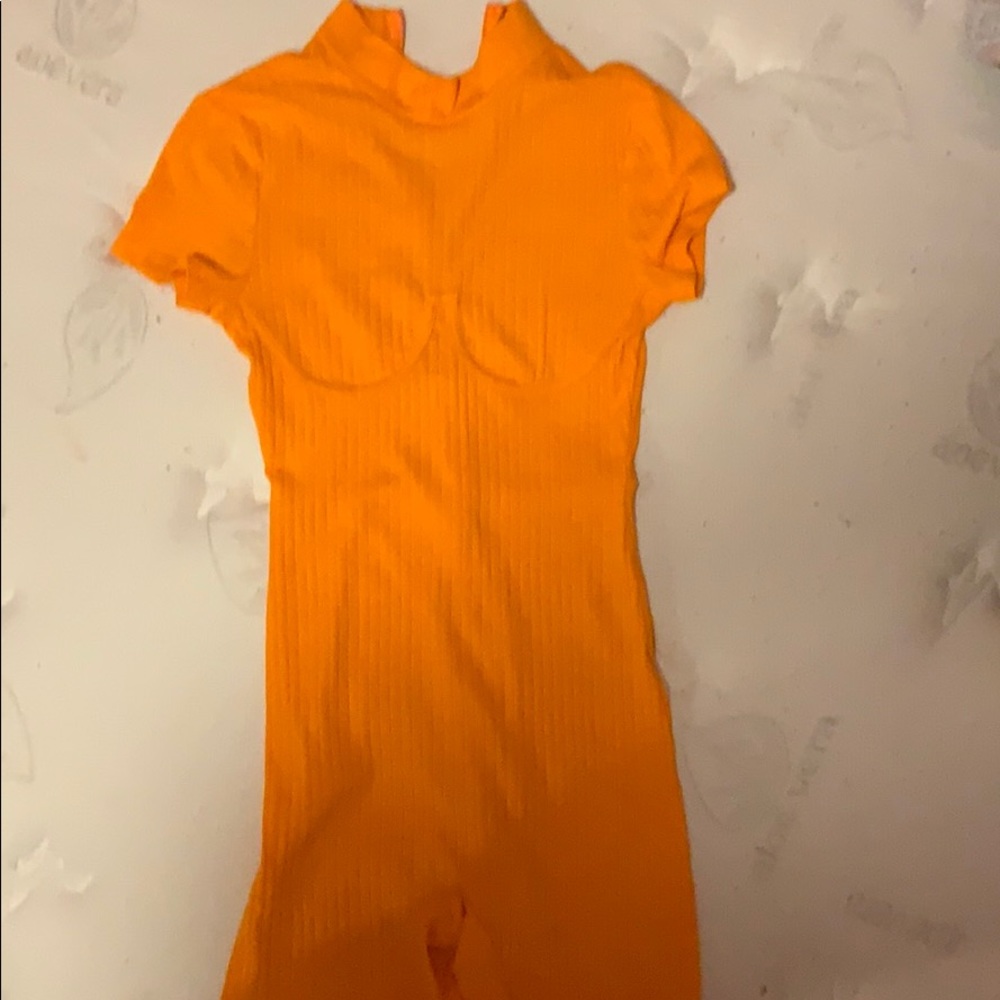 SHEIN neon orange romper